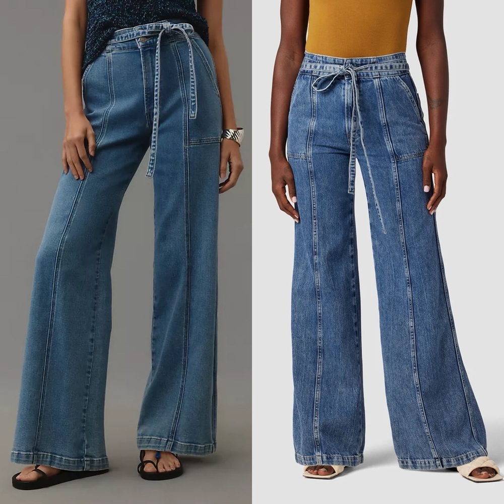 Hudson Wide Leg Baggy Relaxed Belted IWA Trouser Jeans